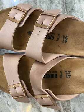 Birkenstock Women's Double Strap Sandal in Rose Gold